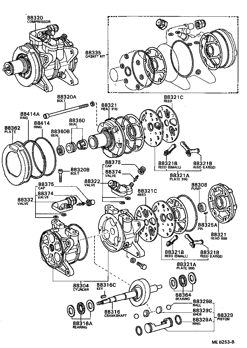 88433-25010 BRACKET, COMPRESSOR MOUNTING, NO.5 product image