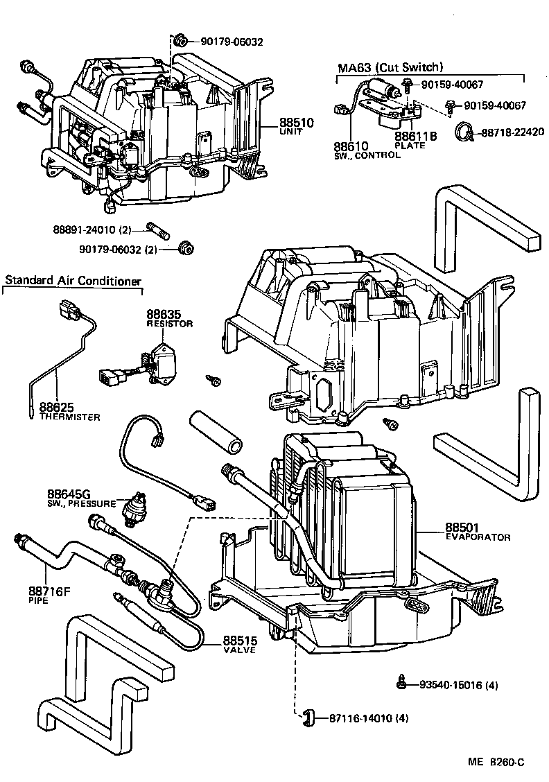 88605-14760 HARNESS SUB-ASSY, COOLER WIRING, NO.1 product image