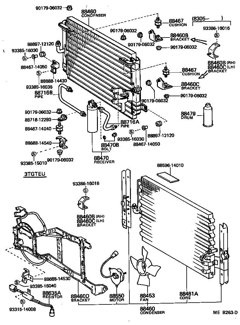 88688-14560 BRACKET, COOLER CONDENSER, NO.2 product image