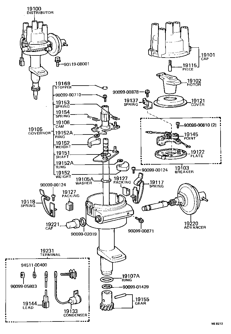 19101-71020 CAP SUB-ASSY, DISTRIBUTOR product image