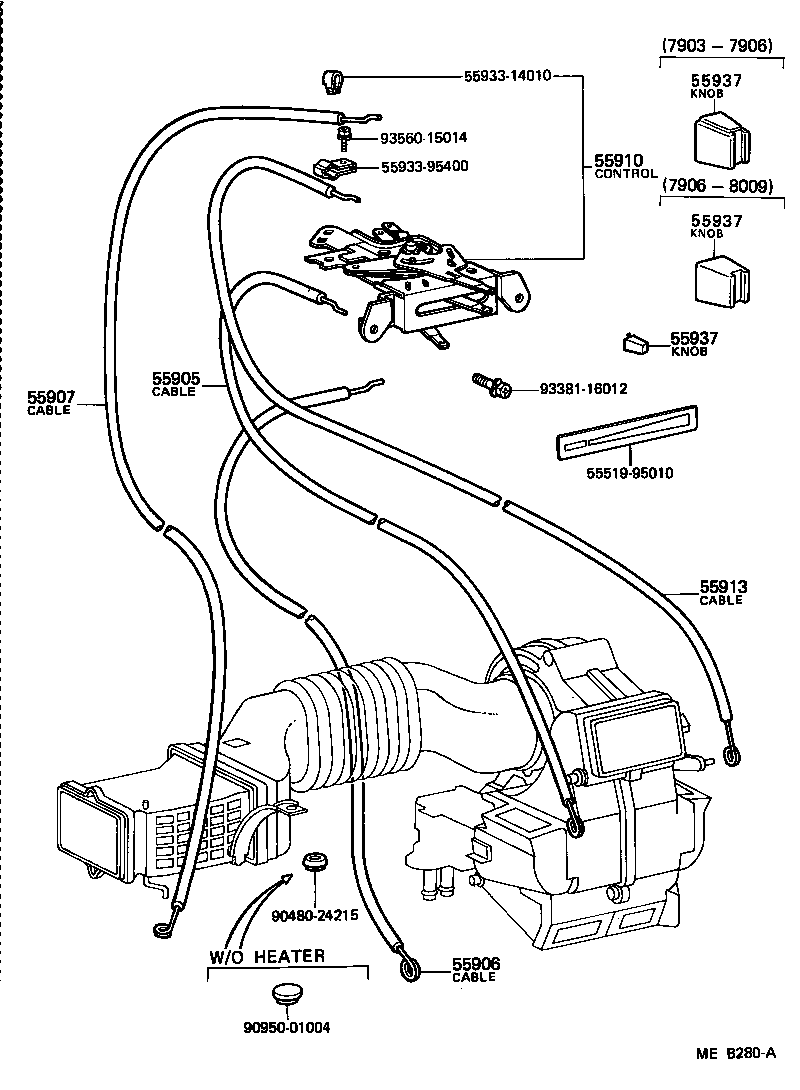 55910-95014 CONTROL ASSY, HEATER OR BOOST VENTILATOR product image