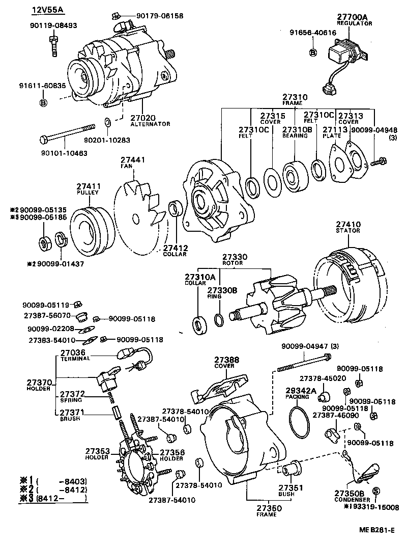 27020-18010 ALTERNATOR ASSY product image