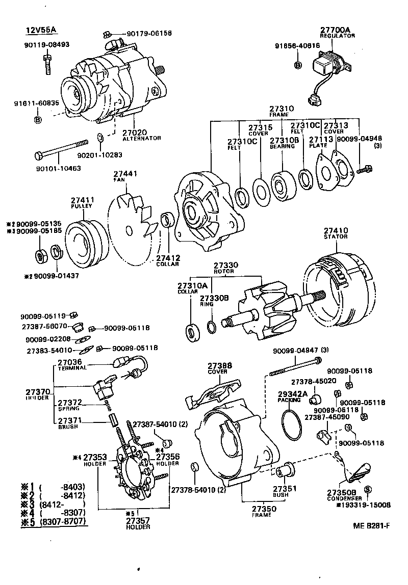 27020-13170 ALTERNATOR ASSY product image