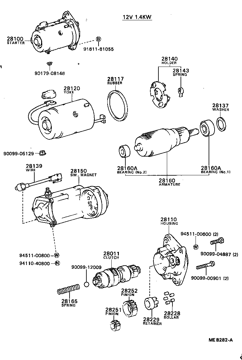 28100-27020 STARTER ASSY product image