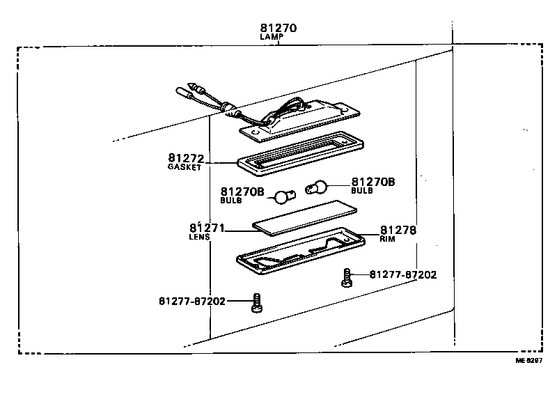 81270-87602 LAMP ASSY, LICENSE PLATE product image