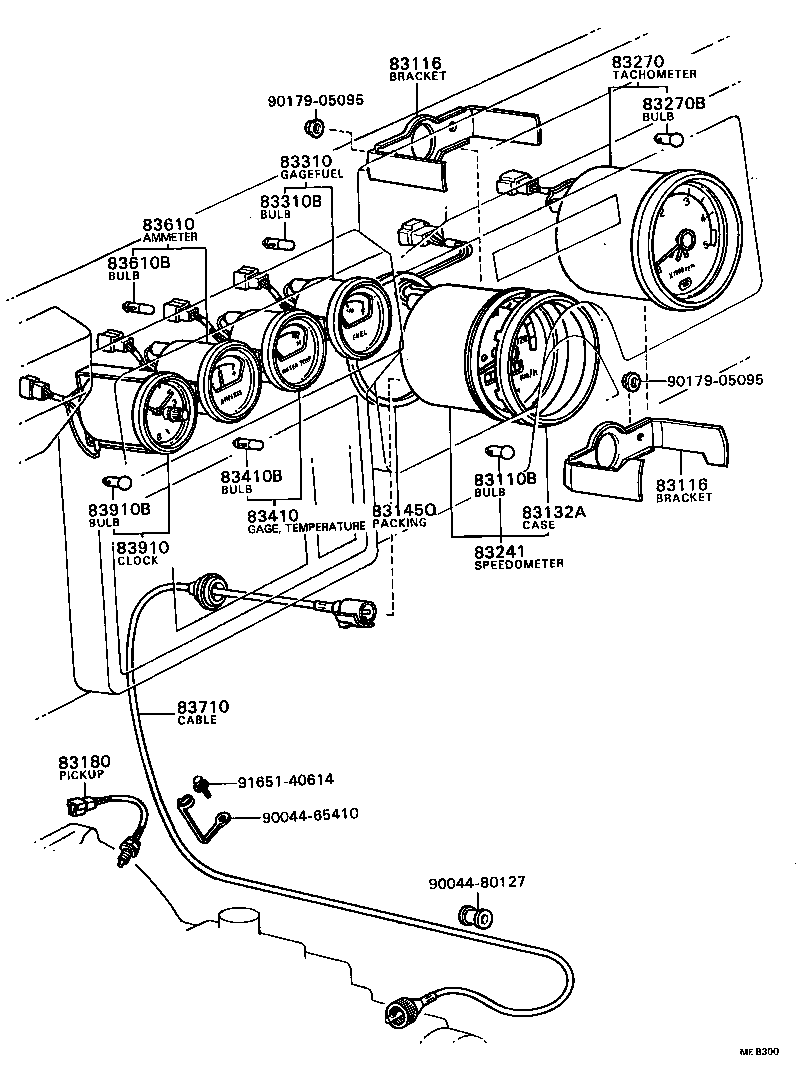 83201-87605 TACHOMETER ASSY, ENGINE product image