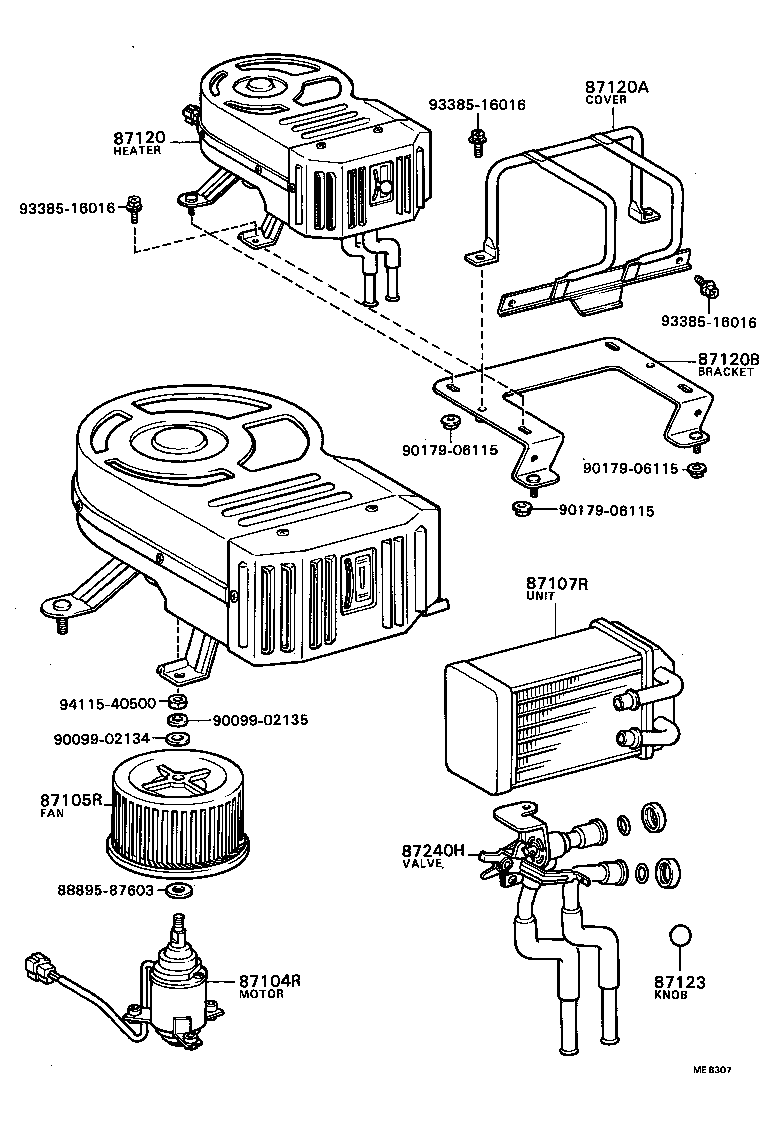 87114-87604 COVER, HEATER product image