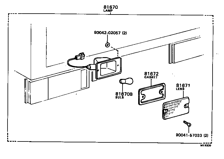 81671-87203 LENS, BACK-UP LAMP, RH product image