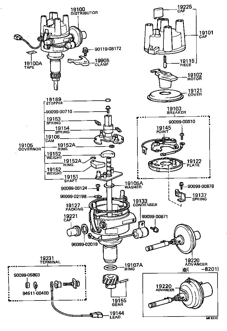 19100-44180 DISTRIBUTOR ASSY product image