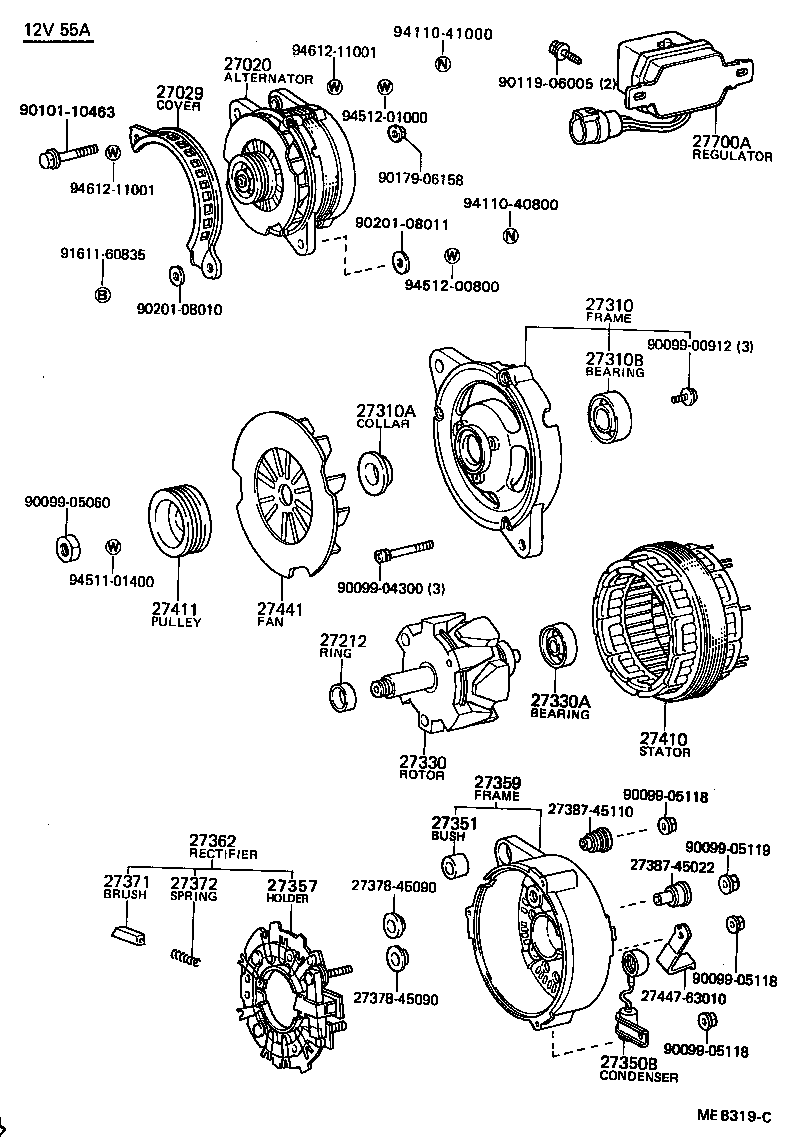 27388-64030 COVER, FRAME BRUSH product image
