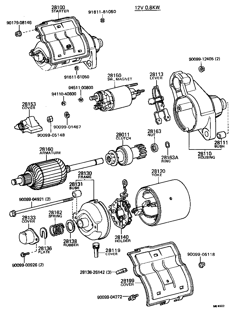28100-72020 STARTER ASSY product image