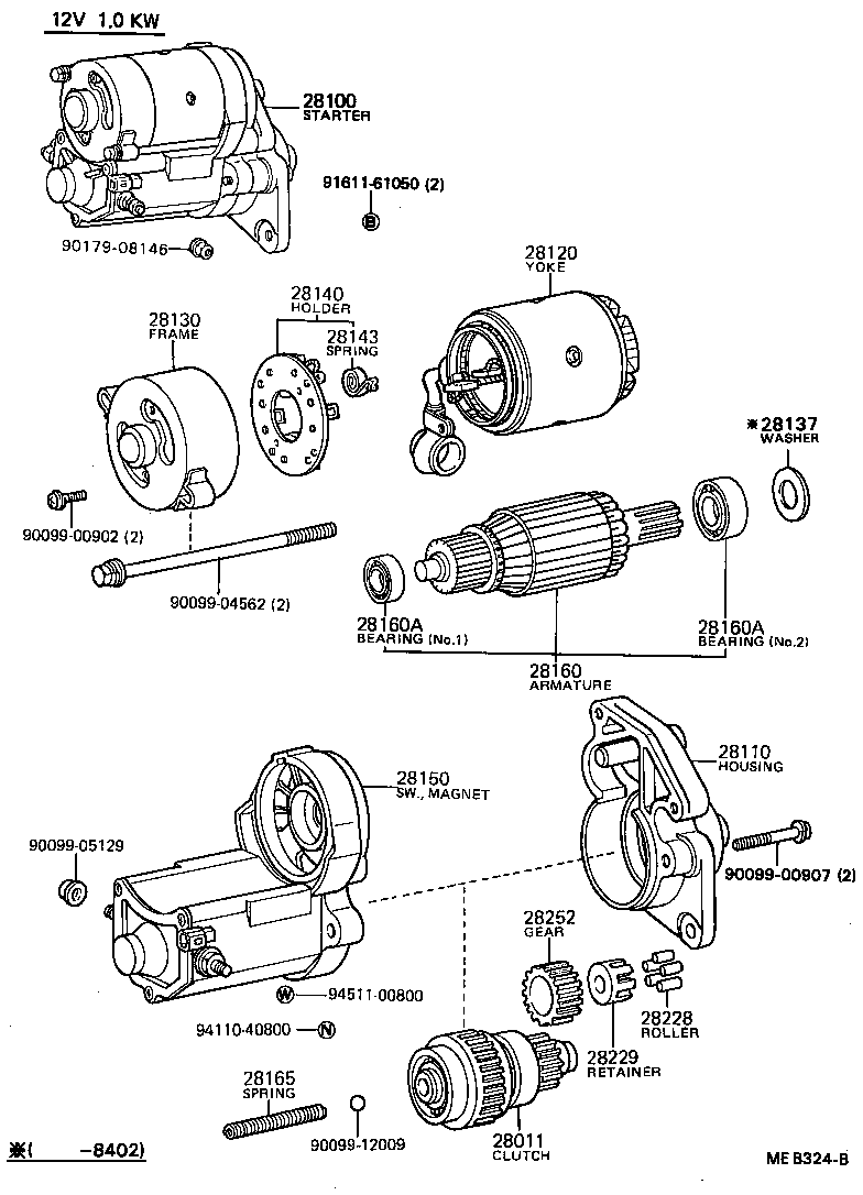 28100-72020 STARTER ASSY product image