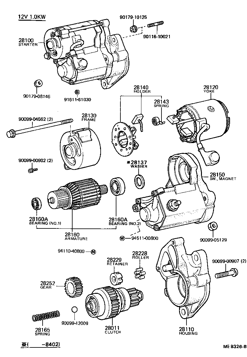 28100-72020 STARTER ASSY product image