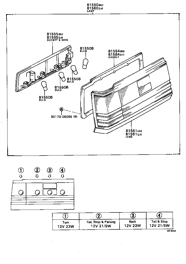 81561-91D02 LENS, REAR COMBINATION LAMP, LH product image