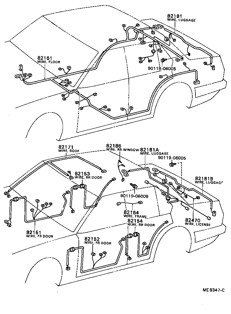 82122-20150 WIRE, ENGINE, NO.2 product image