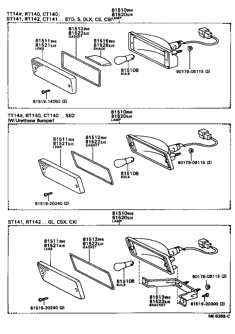 81520-80047 LAMP ASSY, FRONT TURN SIGNAL, LH product image