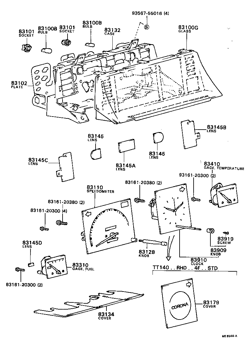 83109-20060 BULB, COMBINATION METER, NO.2 product image
