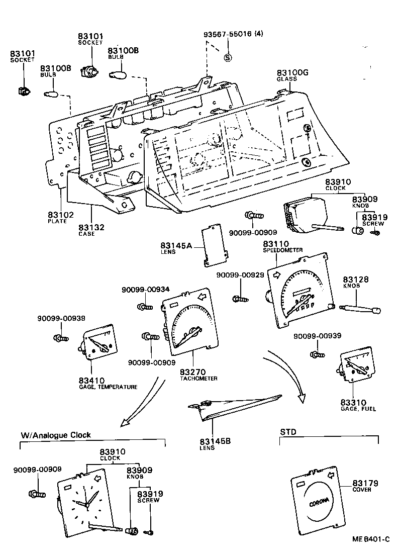 83109-20060 BULB, COMBINATION METER, NO.2 product image