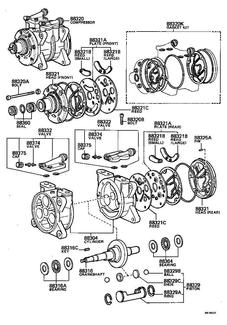 88320-87602 COMPRESSOR ASSY, COOLER product image