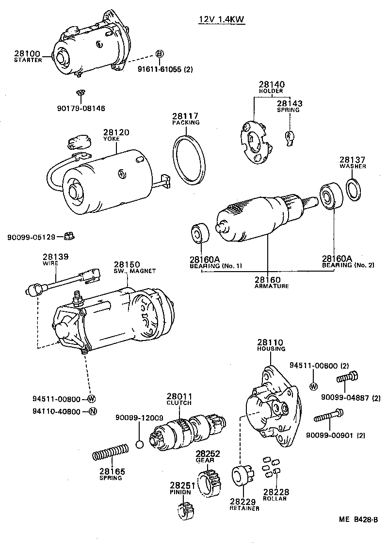 28150-63020 SWITCH ASSY, MAGNET STARTER product image