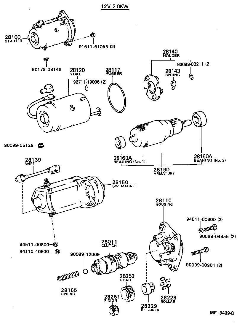 28100-27060 STARTER ASSY product image