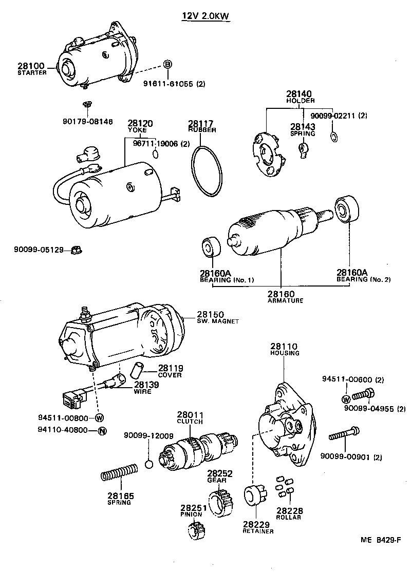 28150-63020 SWITCH ASSY, MAGNET STARTER product image