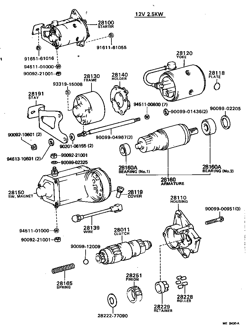 28150-63020 SWITCH ASSY, MAGNET STARTER product image