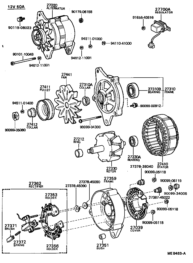 27060-34030 ALTERNATOR ASSY product image