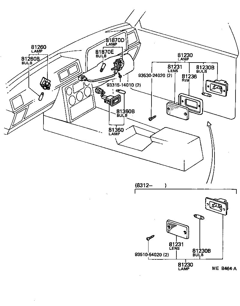 81260-14050-08 LAMP ASSY, MAP product image