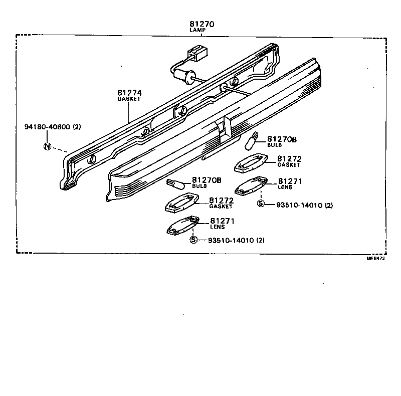 81270-29705 LAMP ASSY, LICENSE PLATE product image