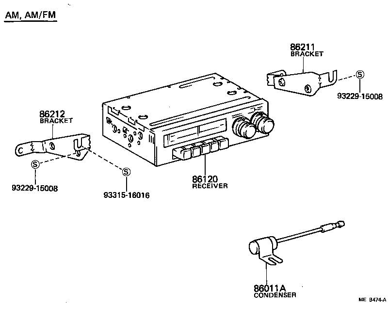 86120-60051 RECEIVER ASSY, RADIO product image