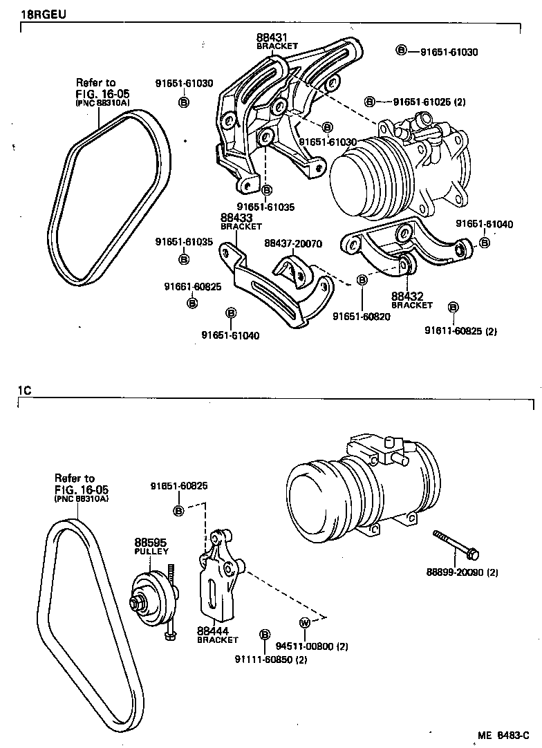 88444-14040 BRACKET, IDLE PULLEY product image