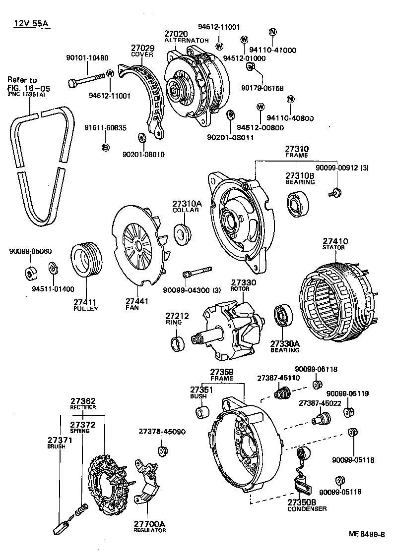 27310-63030 FRAME ASSY, DRIVE END, ALTERNATOR product image