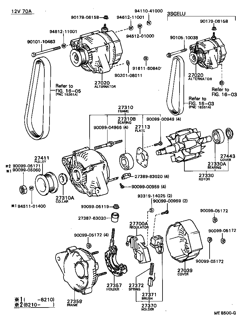 27310-63030 FRAME ASSY, DRIVE END, ALTERNATOR product image