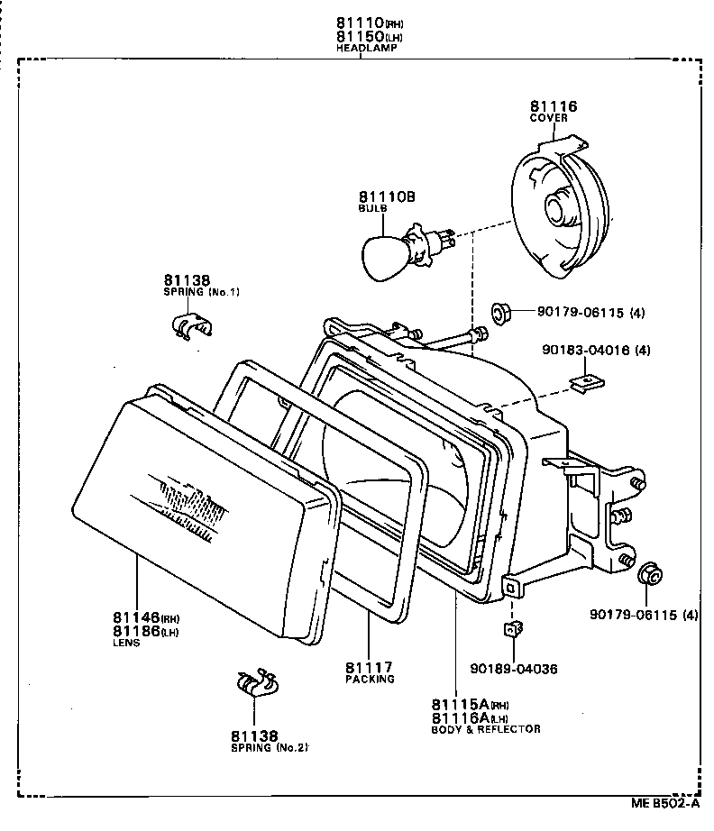 81135-32011 UNIT ASSY, HEADLAMP, RH product image