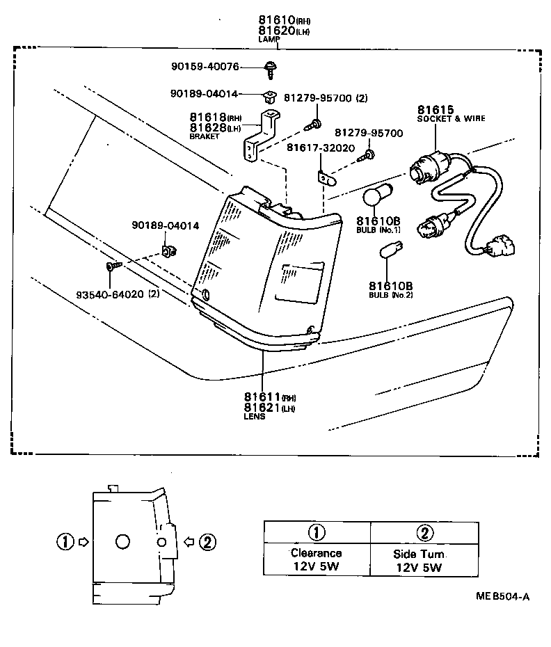 81615-32020 SOCKET AND WIRE, CLEARANCE LAMP product image