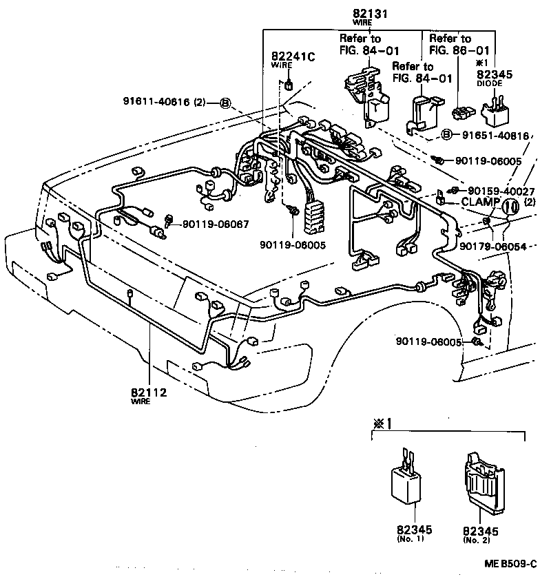 82201-32030 WIRING SUB-ASSY, INSTRUMENT PANEL product image