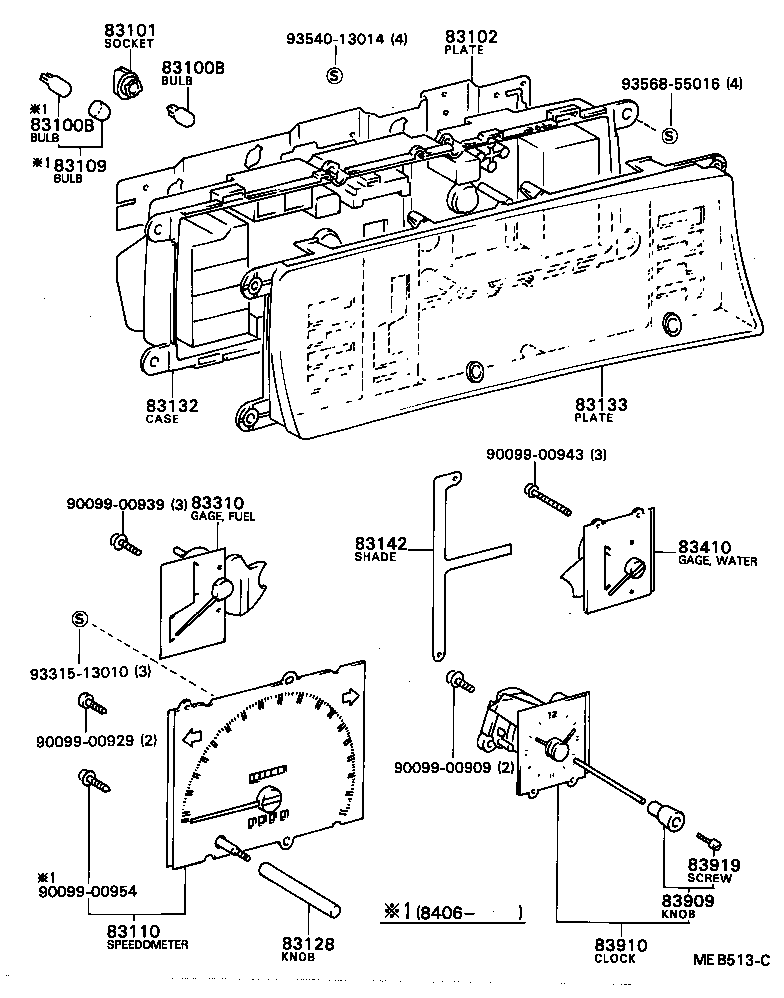 83131-32130 DIAL, METER, NO.1 product image
