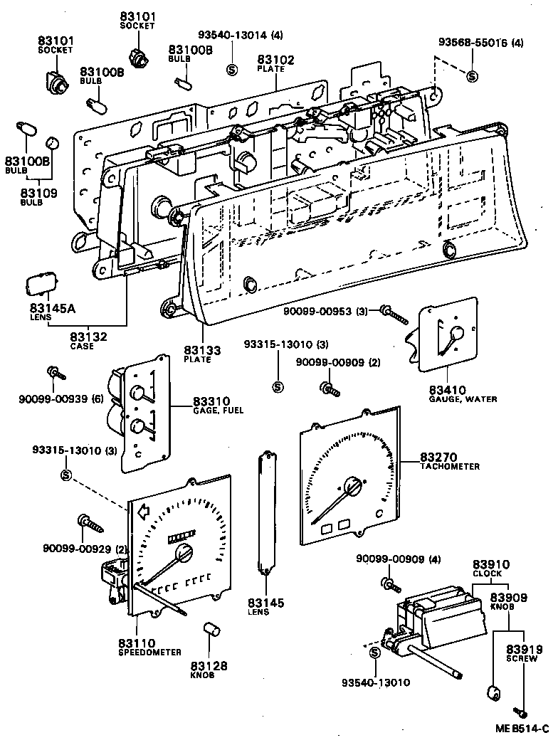 83131-32130 DIAL, METER, NO.1 product image