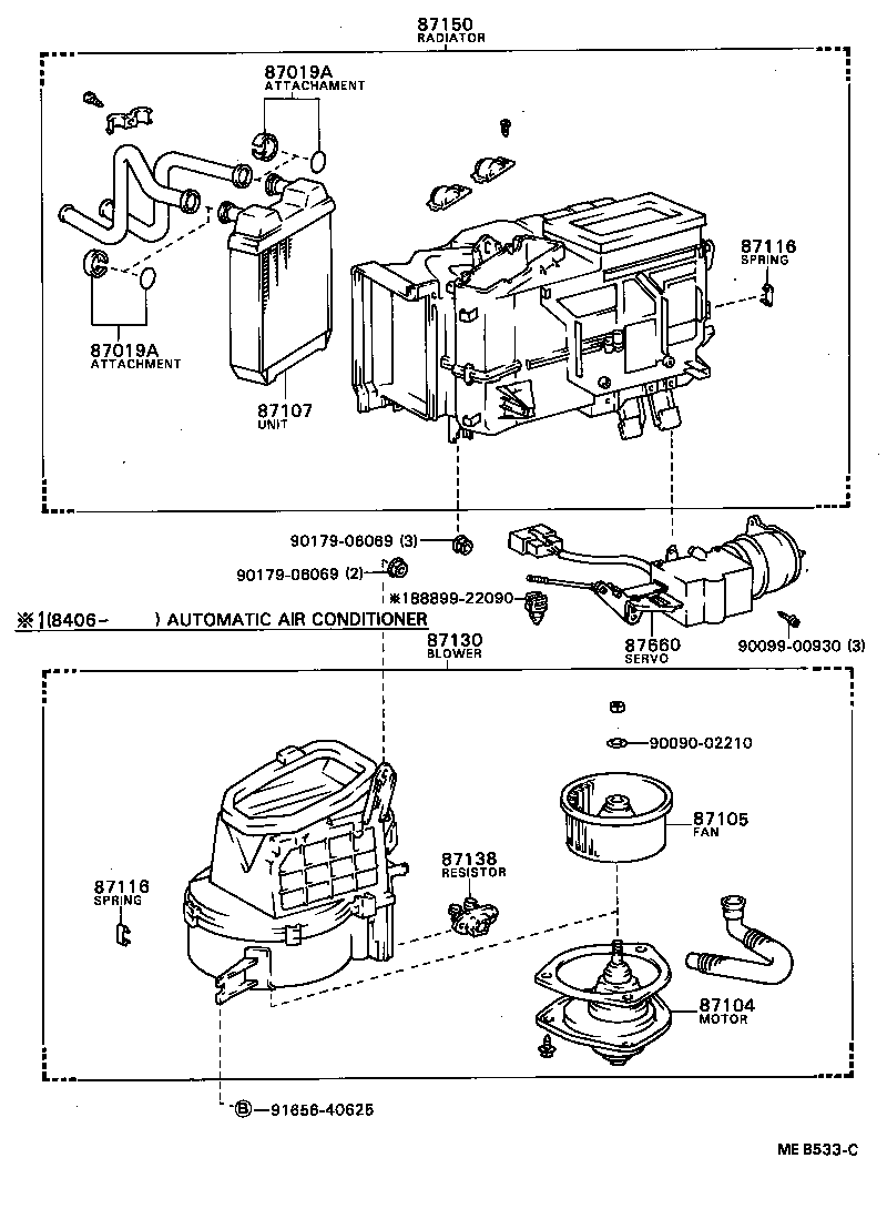 87104-32040 MOTOR SUB-ASSY, HEATER BLOWER product image