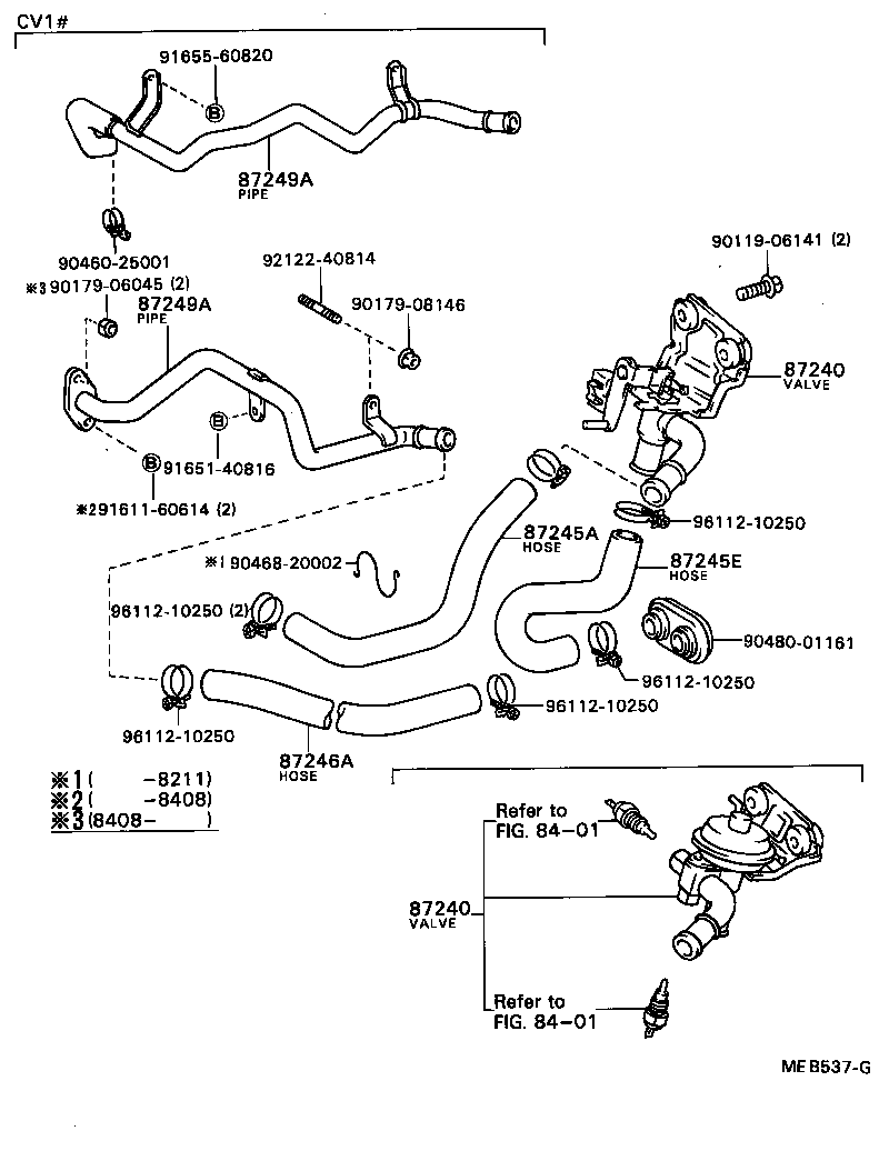 88670-32030 VALVE ASSY, HEATER WATER product image