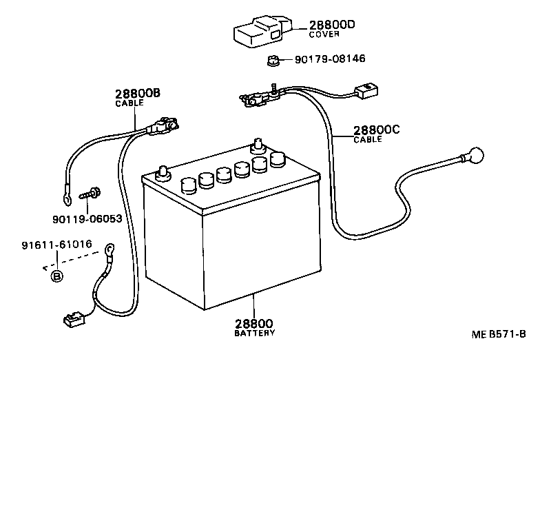 82122-16010 CABLE, BATTERY TO STARTER(FOR BATTERY TO MAIN SWITCH) product image