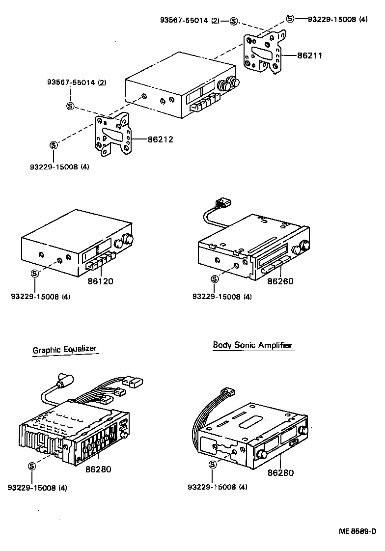 86012-19025 PARTS SET, RADIO SETTING product image