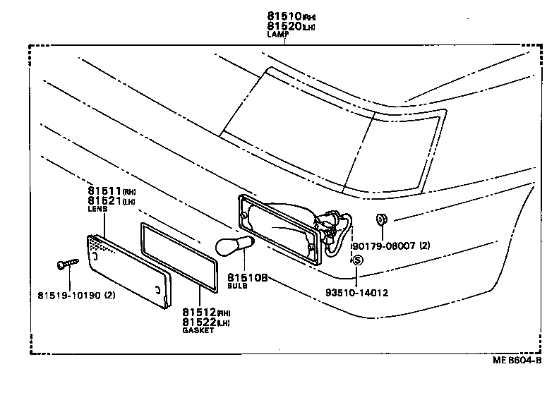 81510-19825 LAMP ASSY, FRONT TURN SIGNAL, RH product image