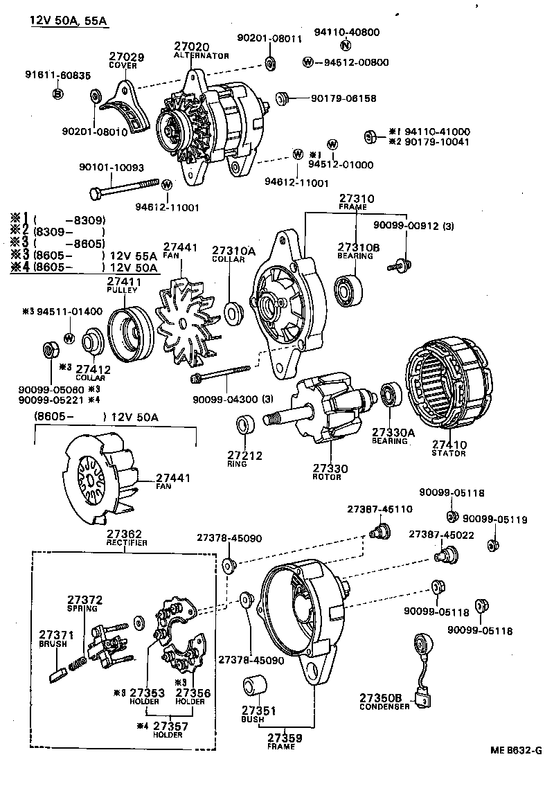 27020-15120 ALTERNATOR ASSY product image