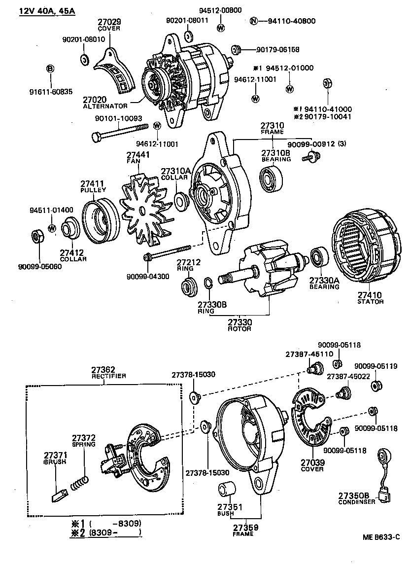 27020-15120 ALTERNATOR ASSY product image