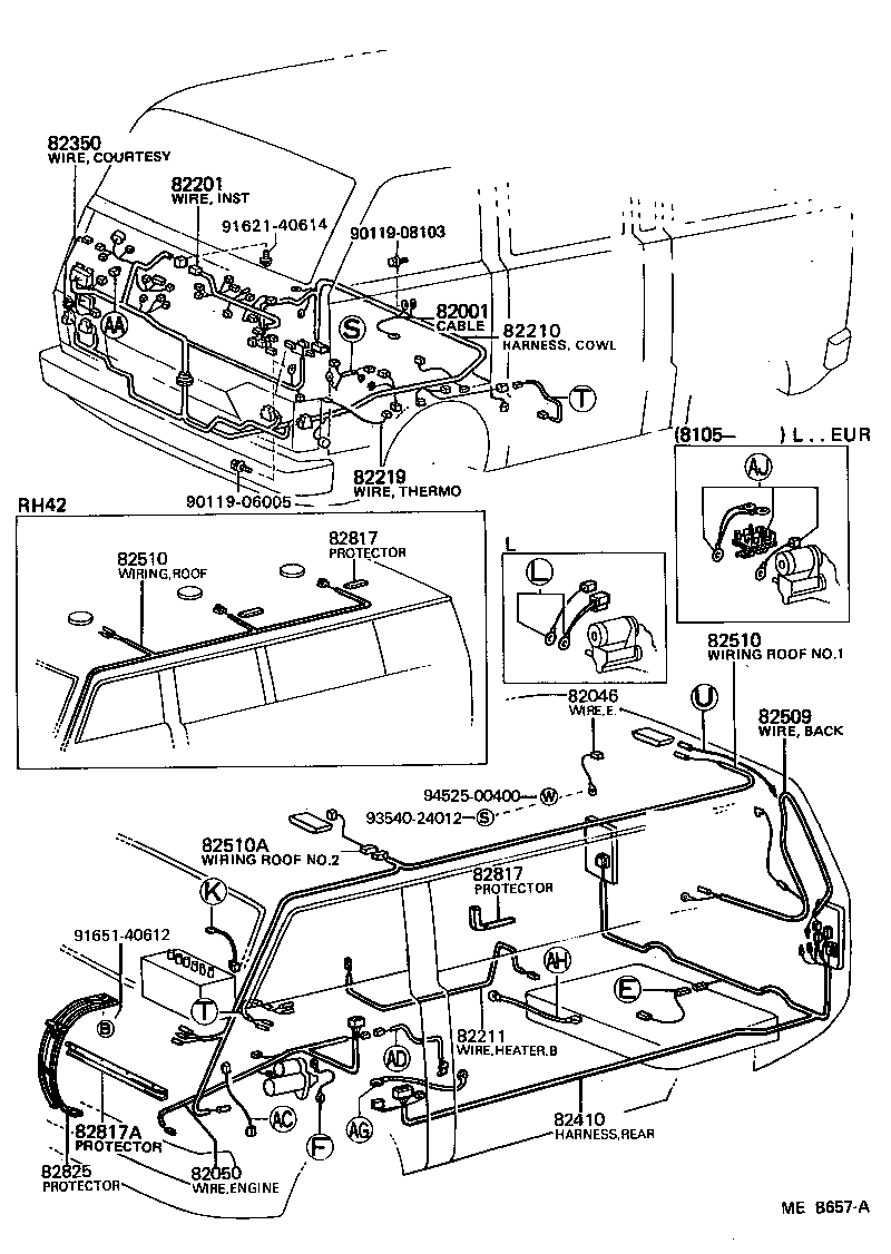 83712-95A00 PROTECTOR, WIRING HARNESS, NO.1 product image