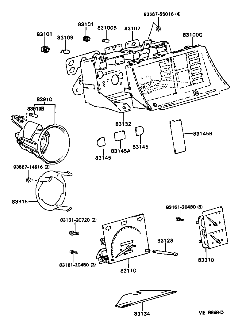 83109-20060 BULB, COMBINATION METER, NO.2 product image