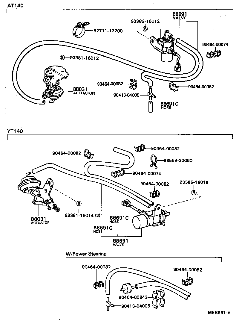 88689-14130 HOSE, DAMPER CONTROL DIAPHRAGM VACUUM product image