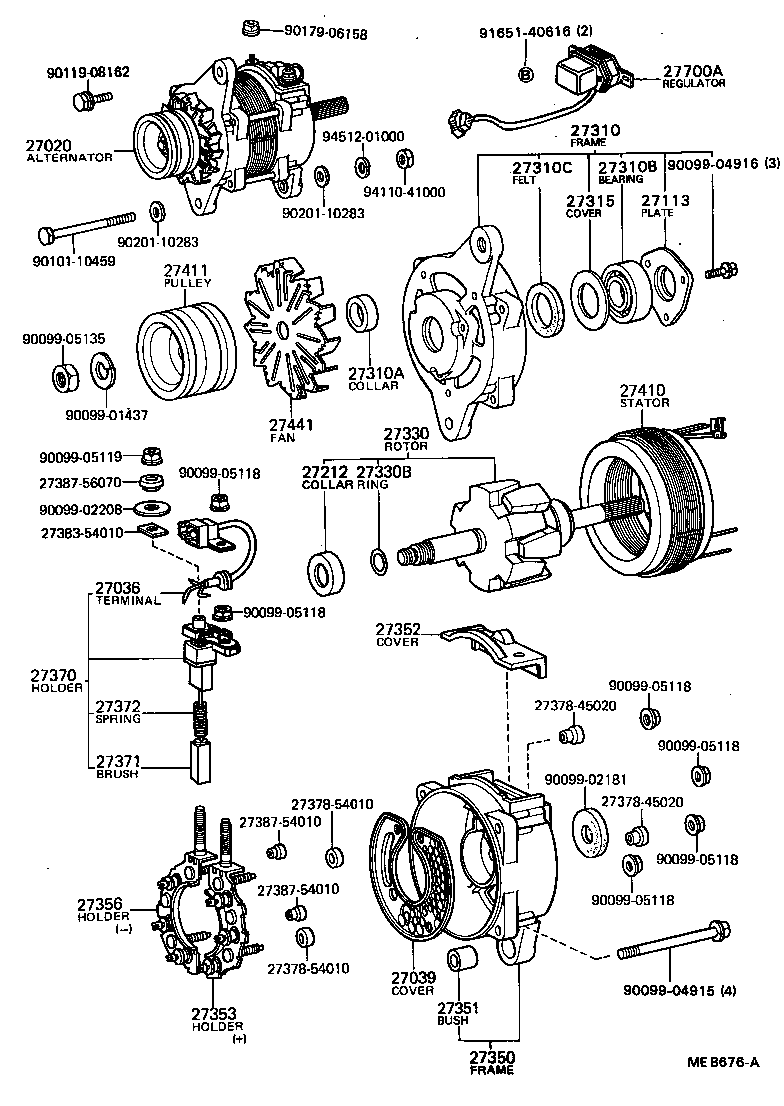 27020-56032 ALTERNATOR ASSY product image
